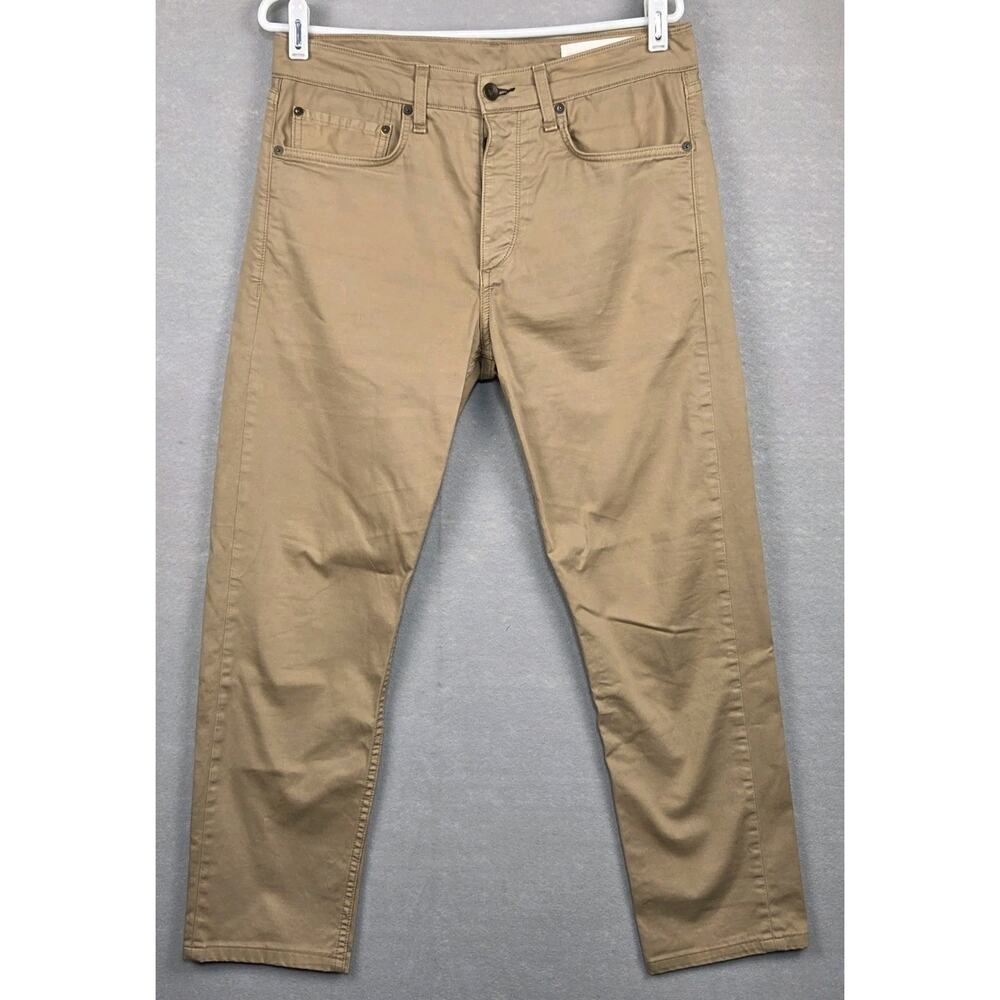 Rag and Bone Standard Issue Fit 2 Slim Chino Button Fly Pants Beige Mens 32x27.5